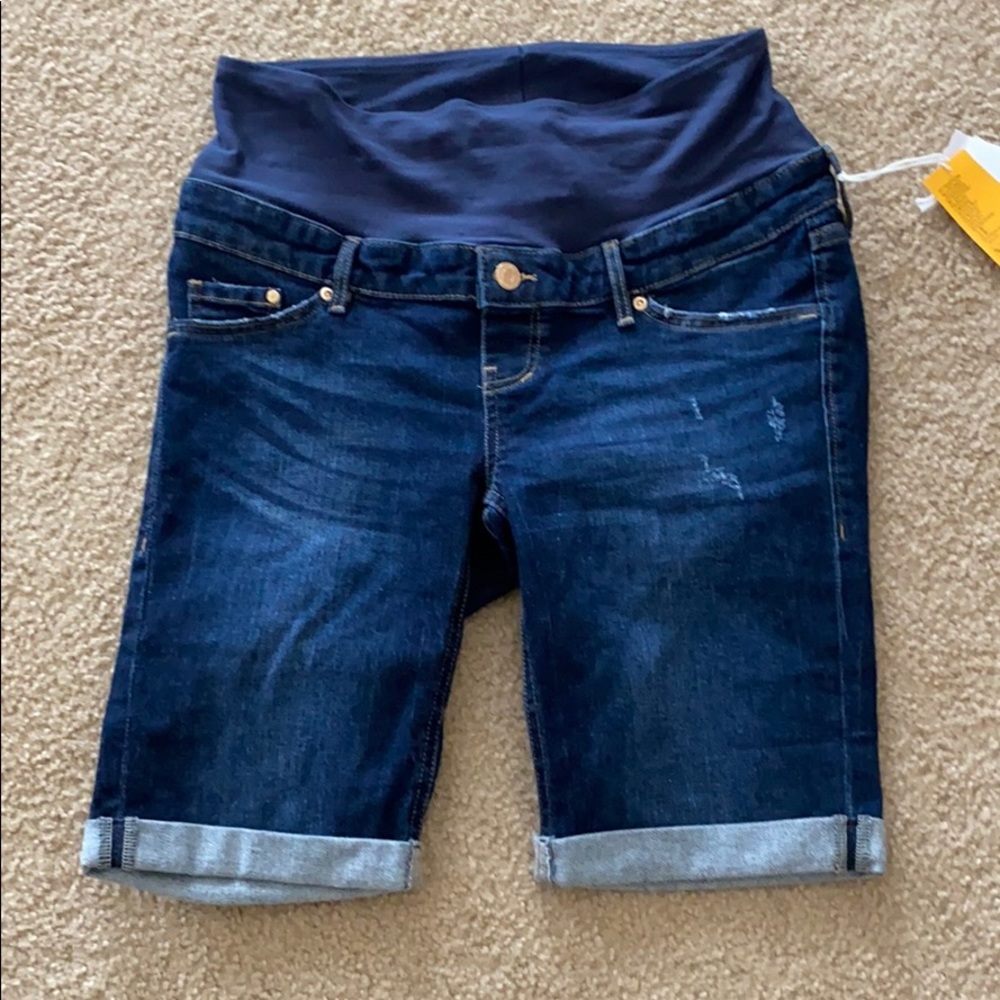 Denim maternity shirts